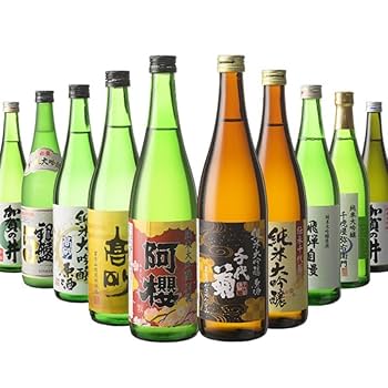 Amazon.co.jp: 6酒蔵の全て純米大吟醸 日本酒 飲み比べ720ml 10